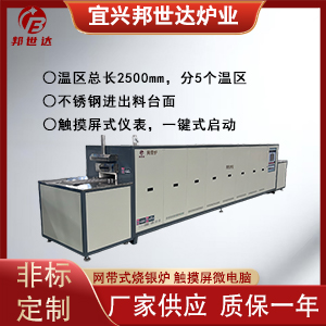 网带式烧银炉 银桨烧结网带炉 网带热处理炉